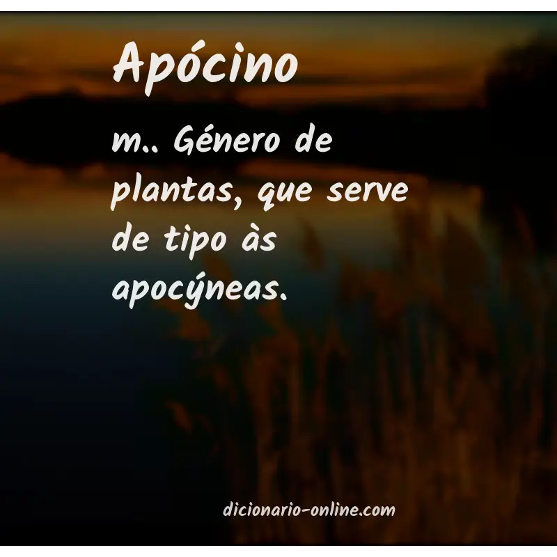 Significado de apócino