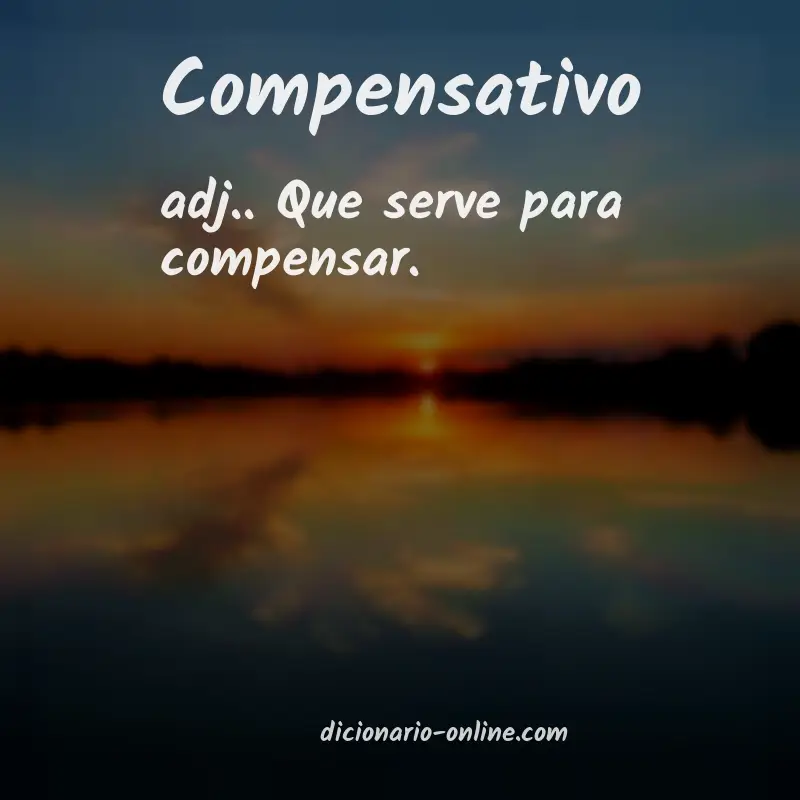Significado de compensativo