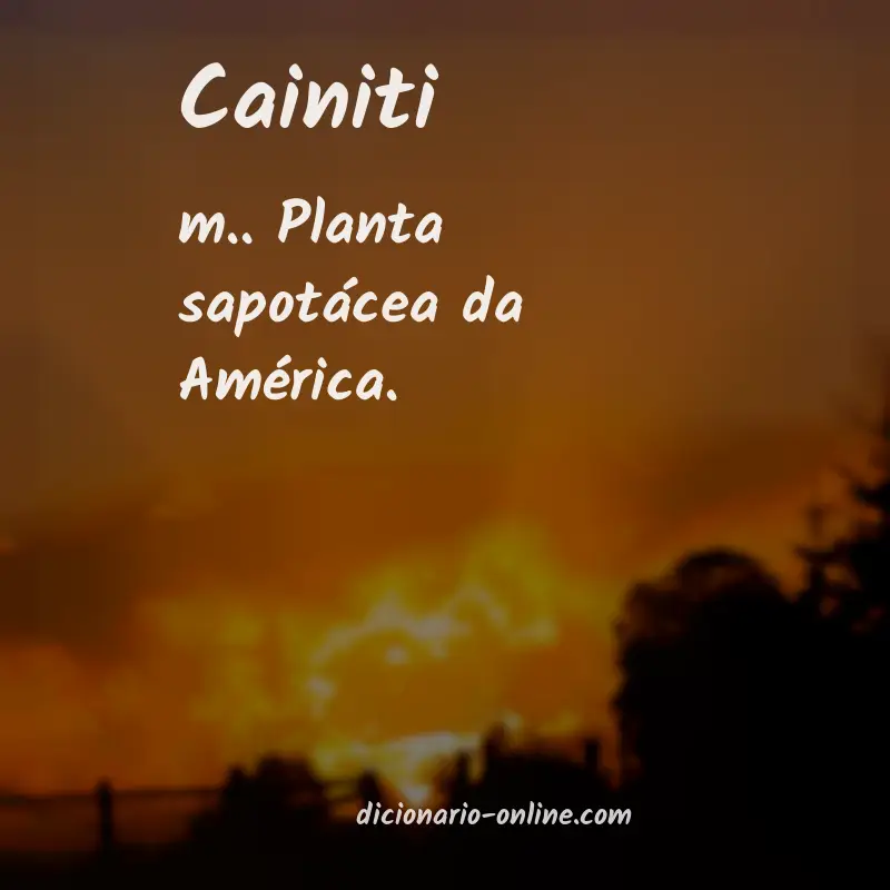 Significado de cainiti