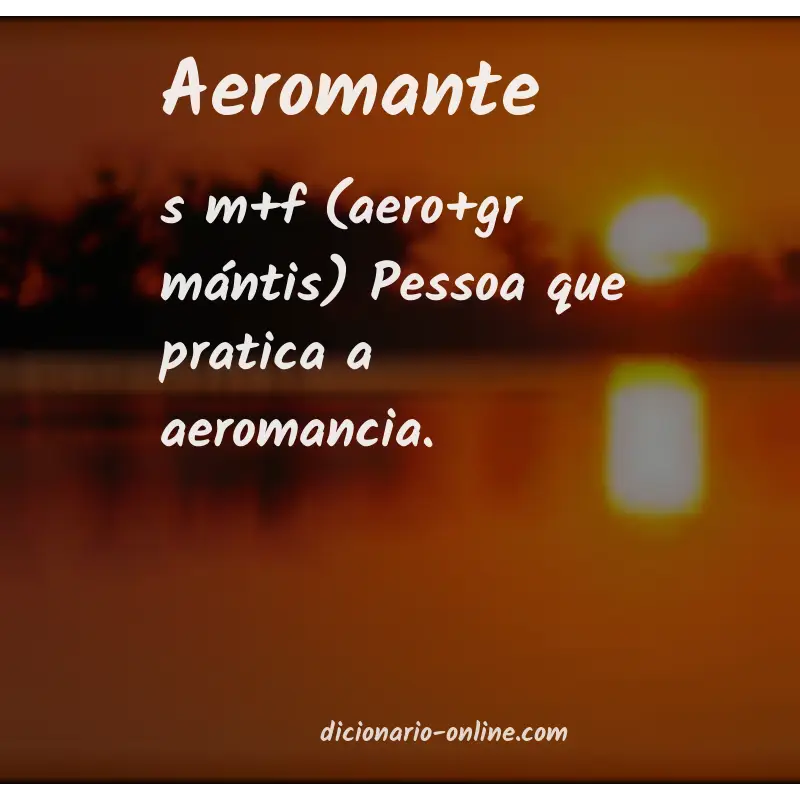 Significado de aeromante