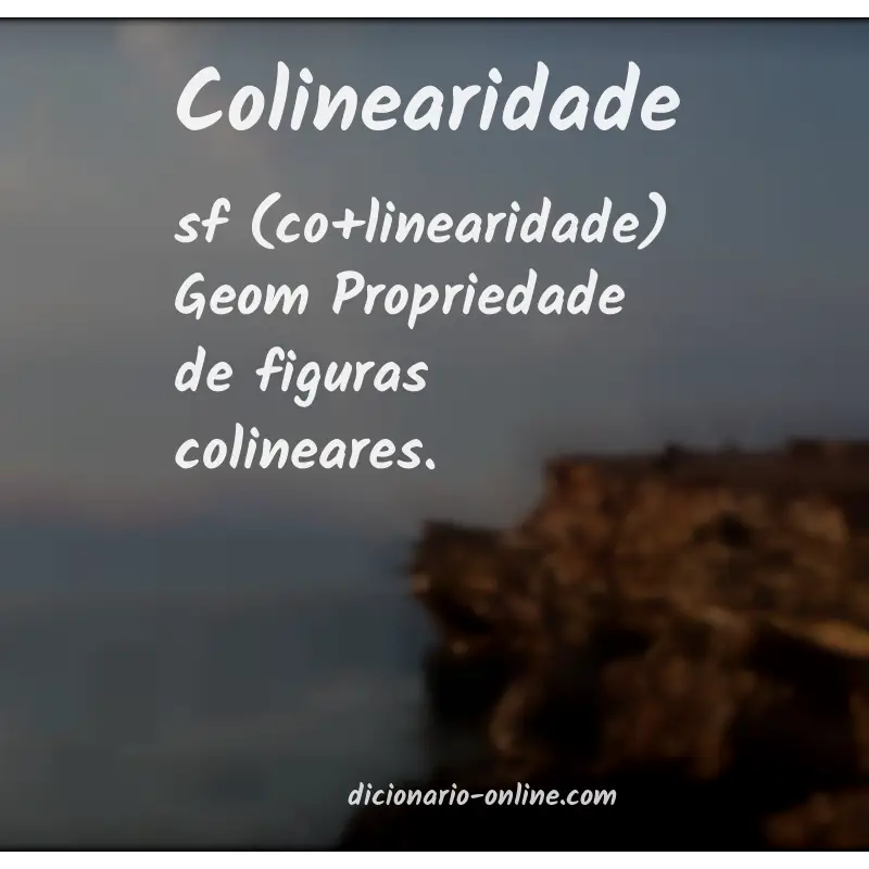 Significado de colinearidade
