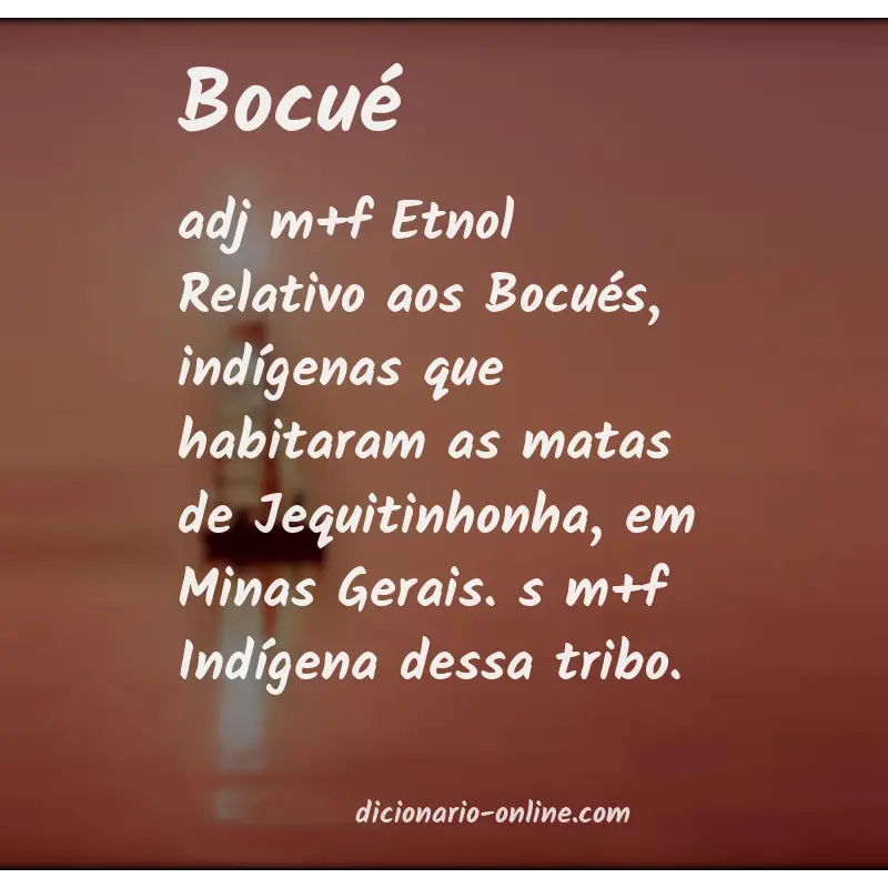 Significado de bocué