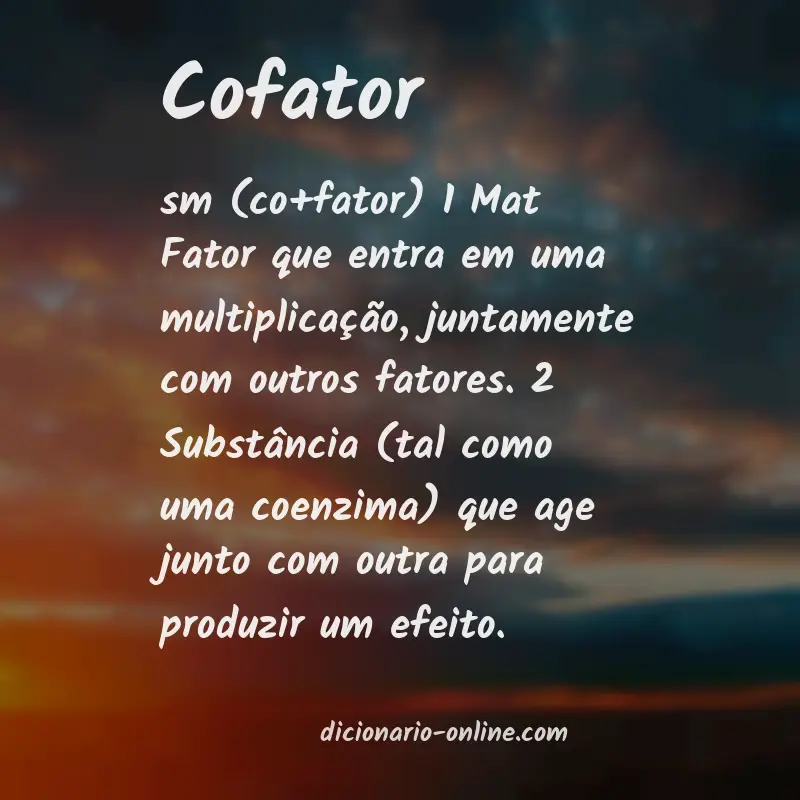 Significado de cofator