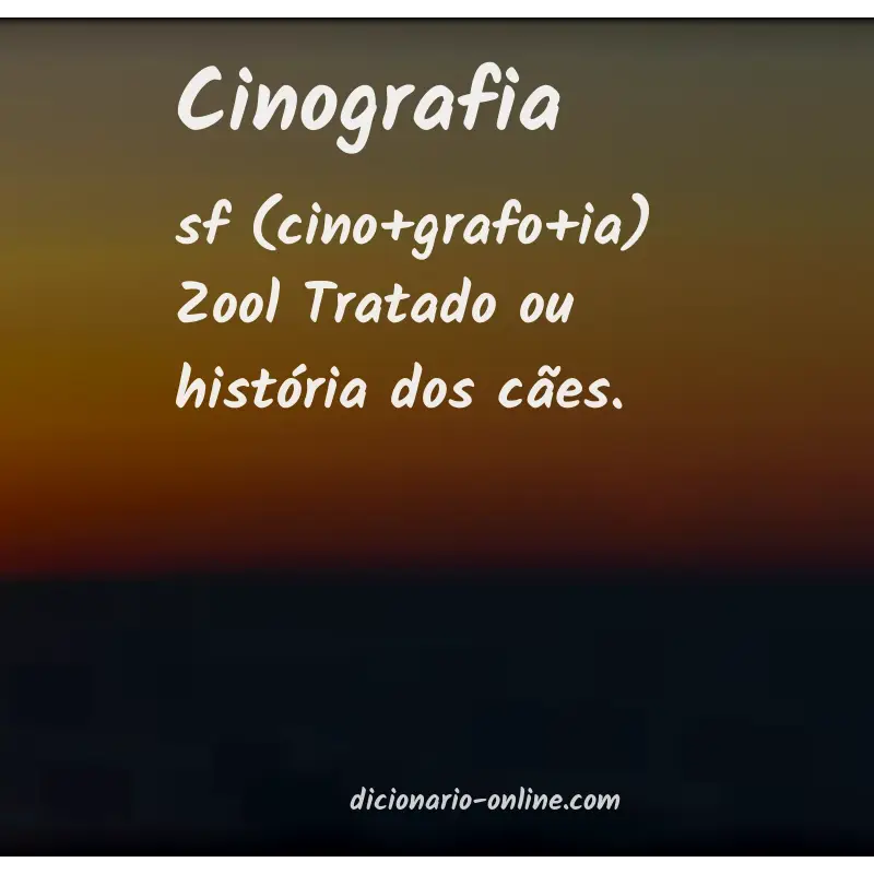 Significado de cinografia