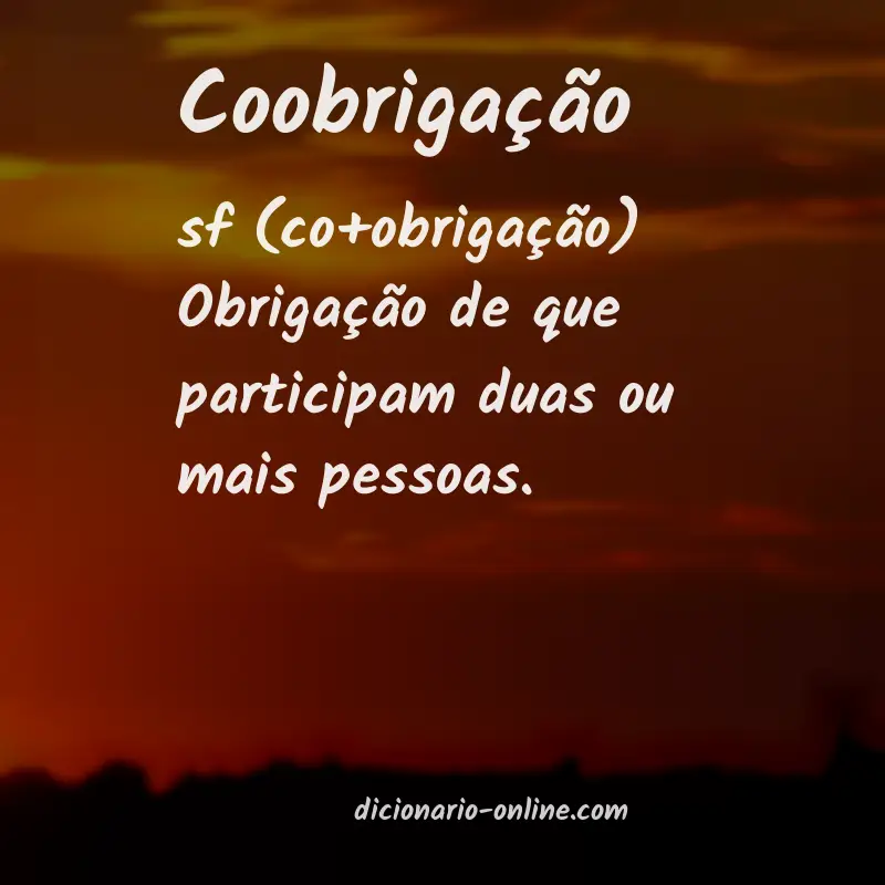 Significado de coobrigação