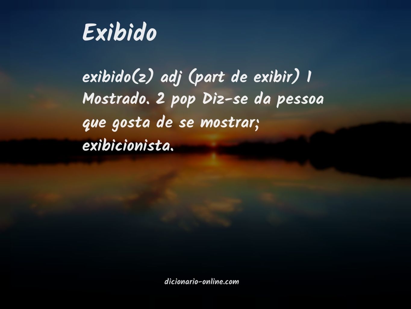 Significado de exibido