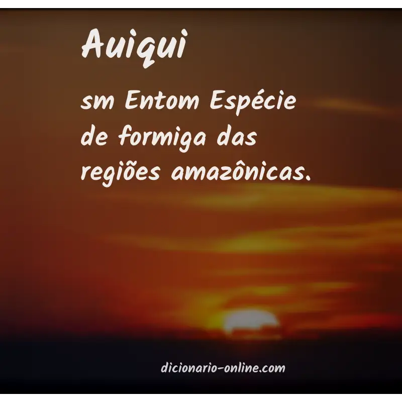 Significado de auiqui