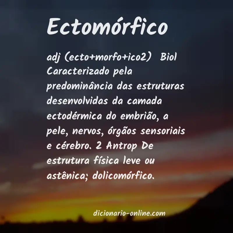 Significado de ectomórfico