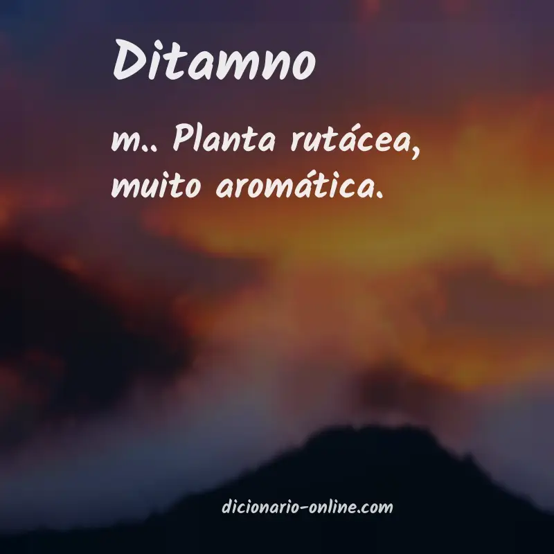 Significado de ditamno