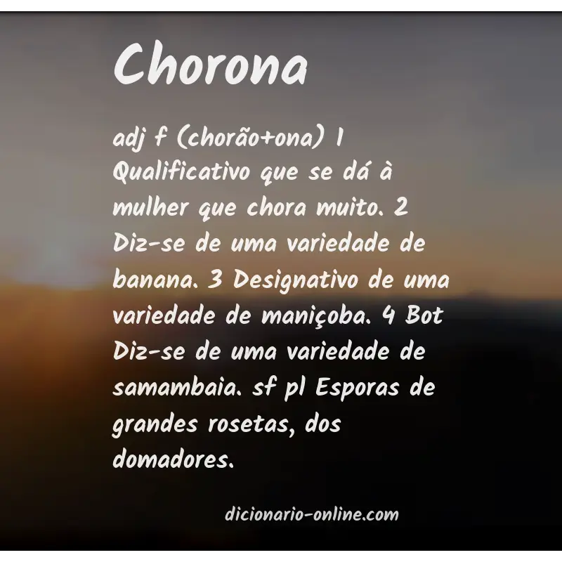 Significado de chorona