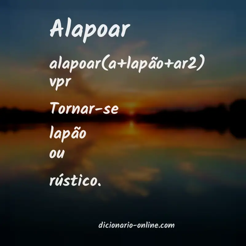 Significado de alapoar