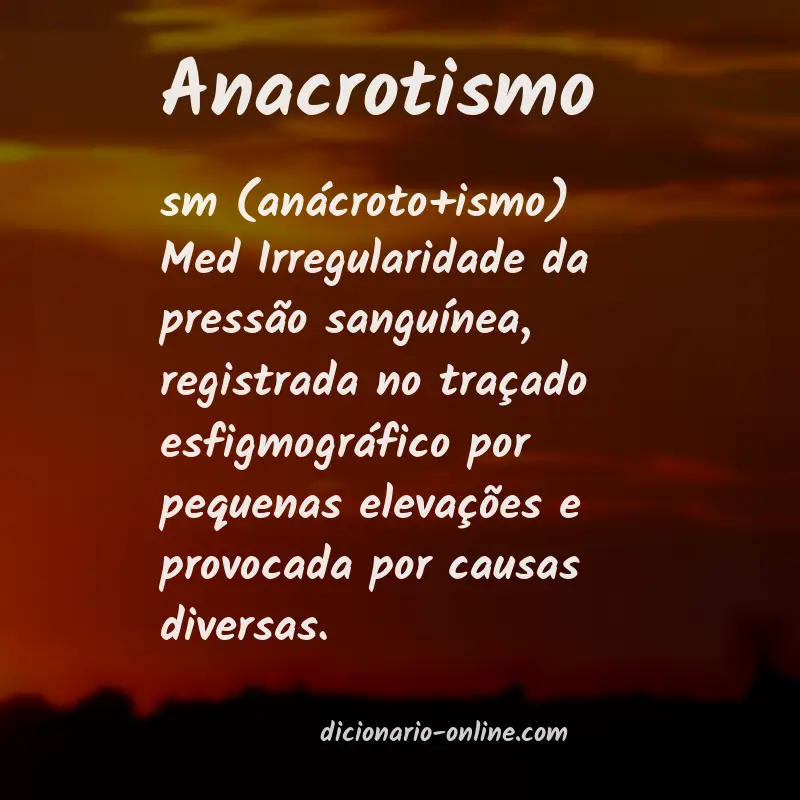 Significado de anacrotismo