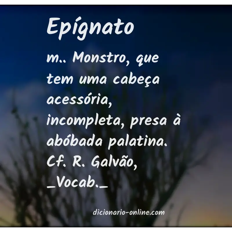 Significado de epígnato