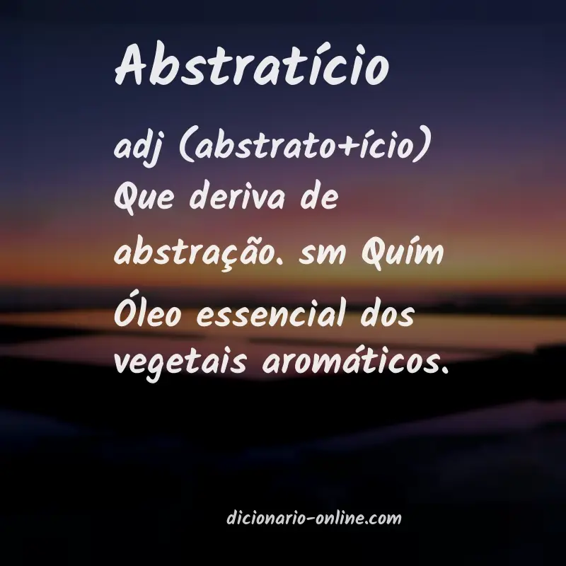 Significado de abstratício