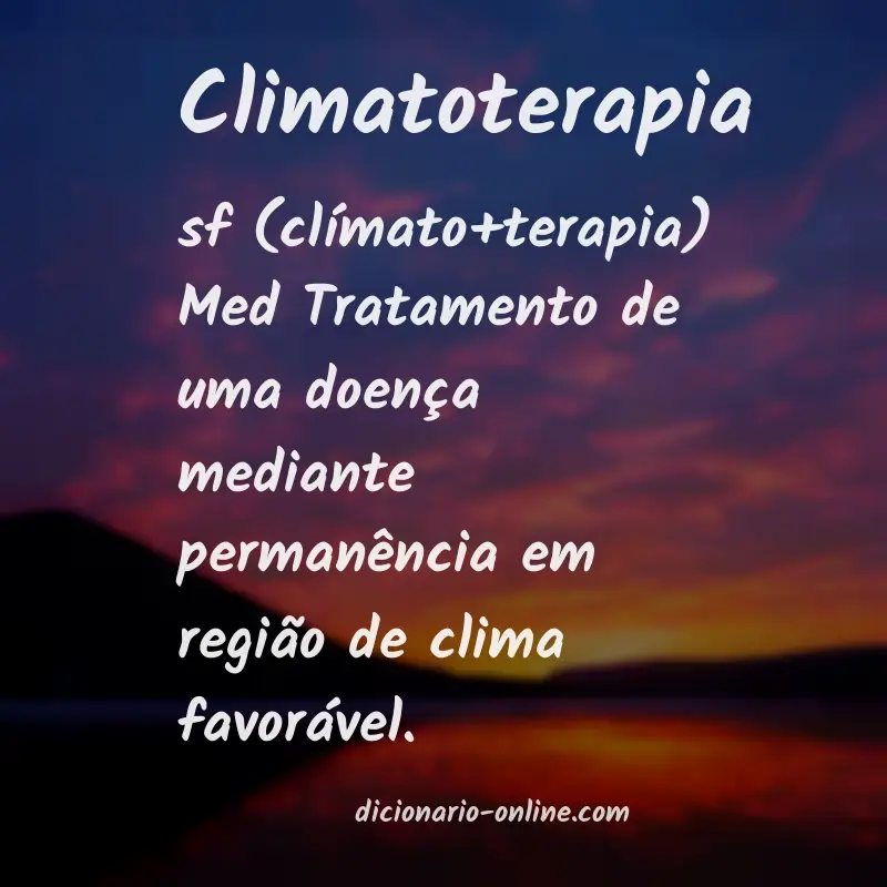 Significado de climatoterapia