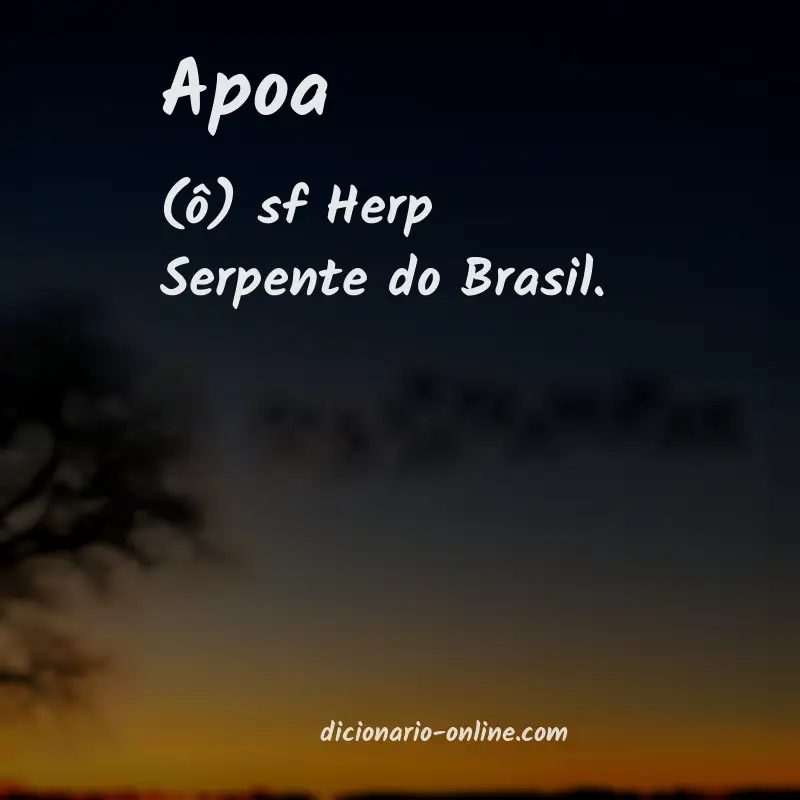 Significado de apoa