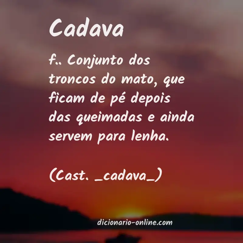 Significado de cadava