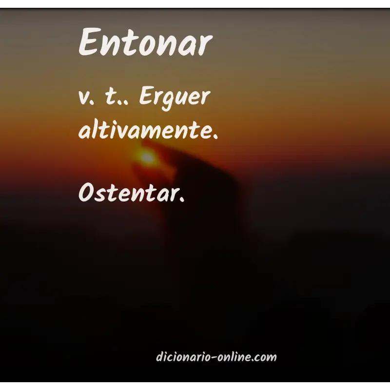 Significado de entonar