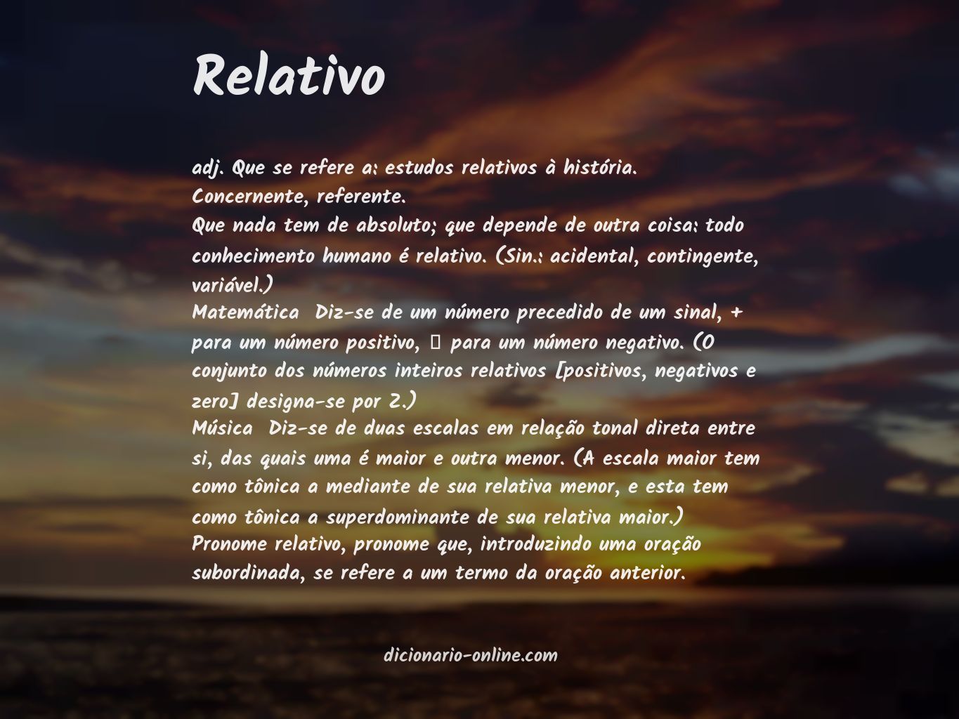 Significado de relativo