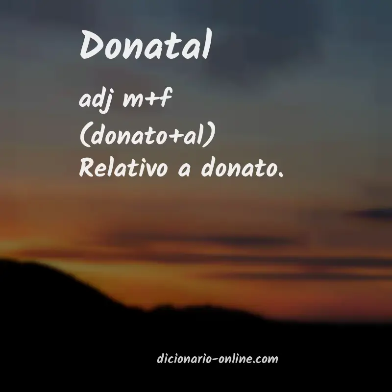 Significado de donatal