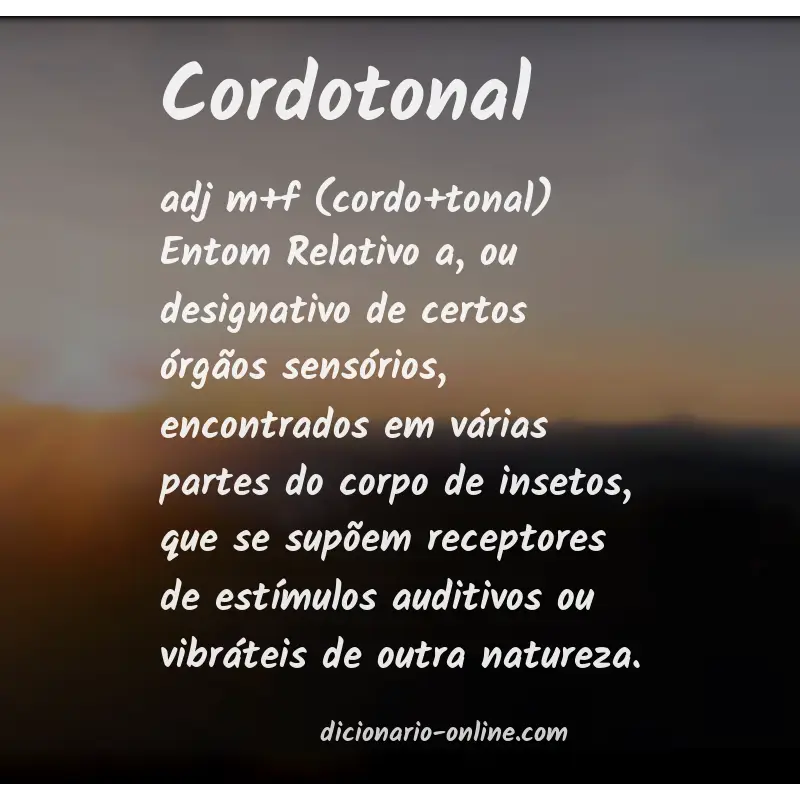 Significado de cordotonal