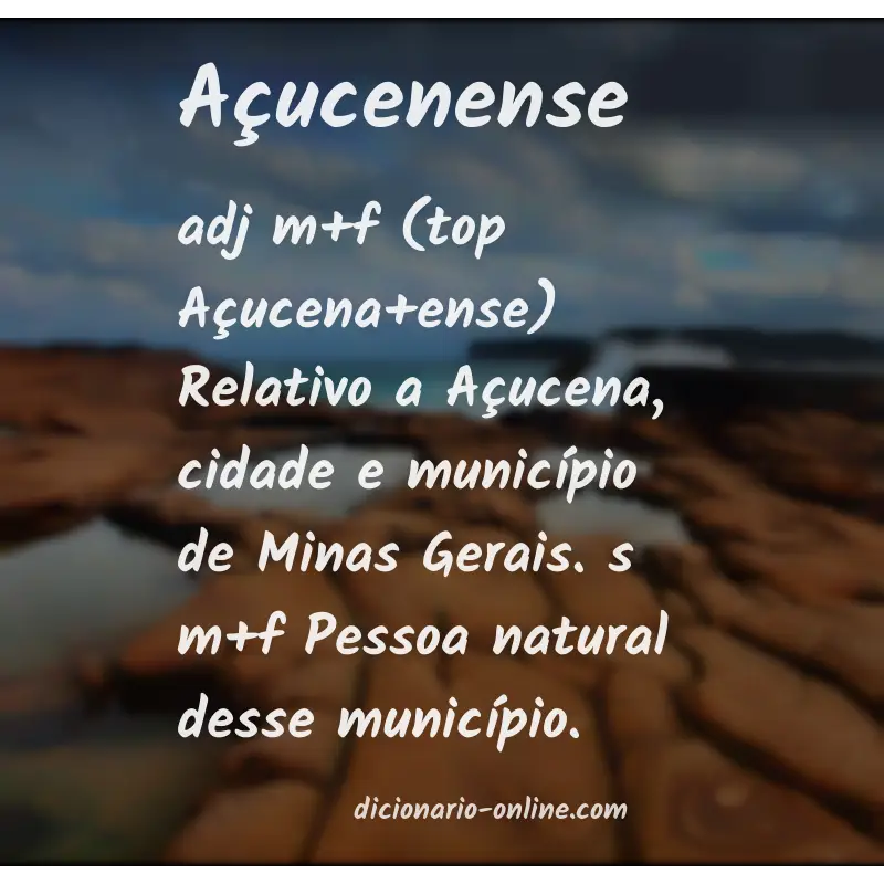 Significado de açucenense