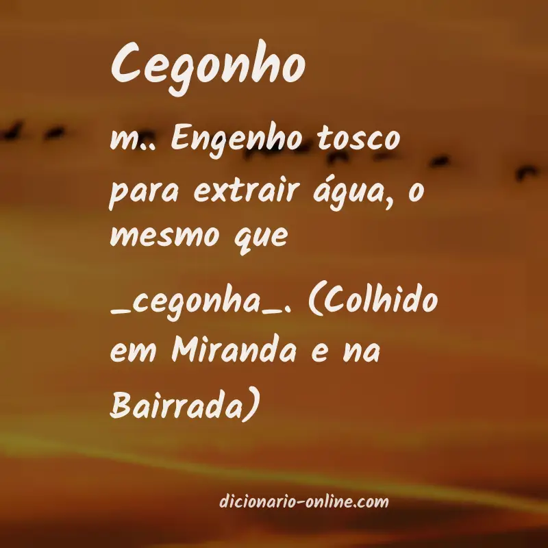 Significado de cegonho