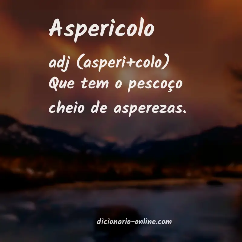 Significado de aspericolo
