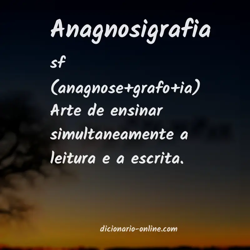 Significado de anagnosigrafia