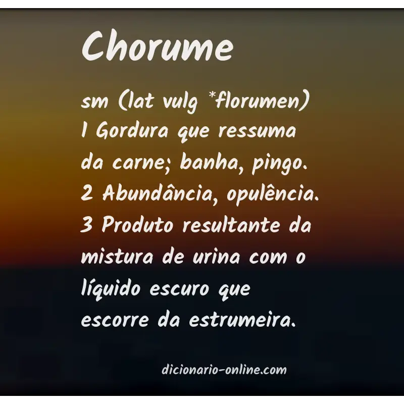 Significado de chorume