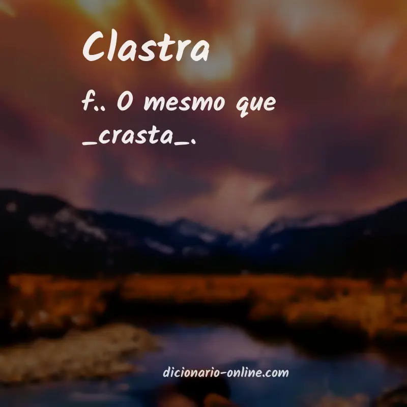 Significado de clastra