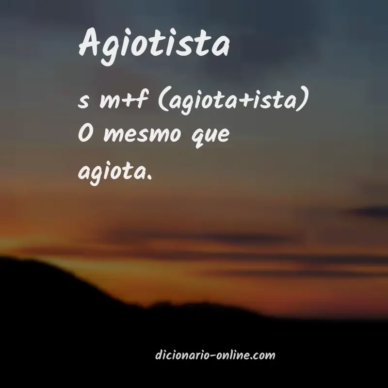 Significado de agiotista
