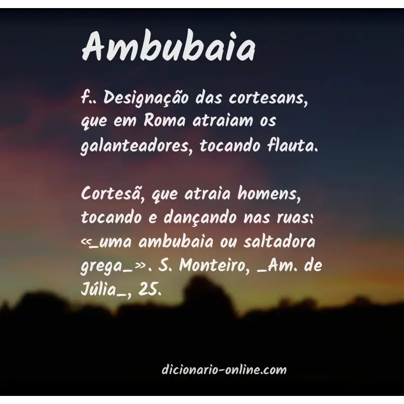 Significado de ambubaia