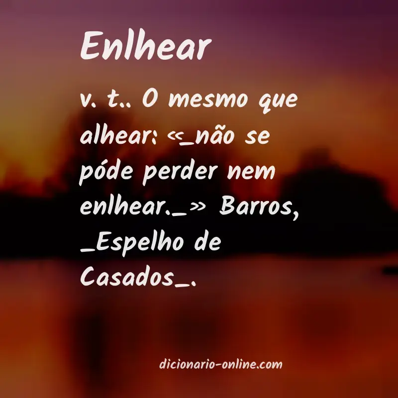 Significado de enlhear