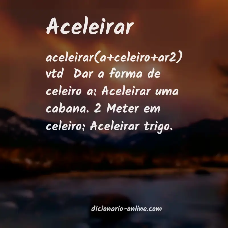 Significado de aceleirar