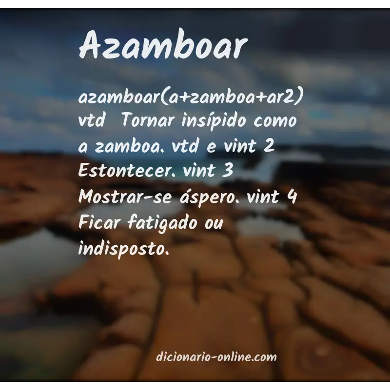 Significado de azamboar