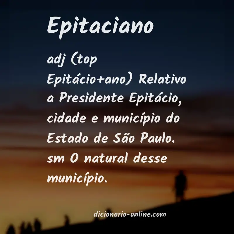 Significado de epitaciano