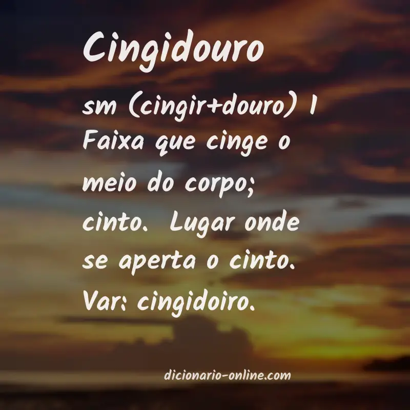 Significado de cingidouro