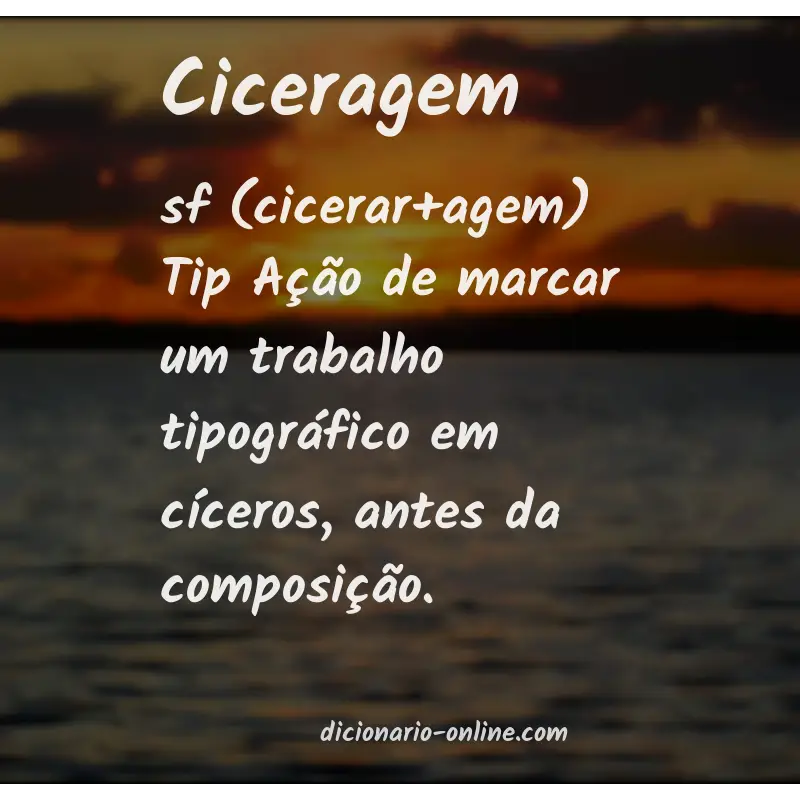 Significado de ciceragem