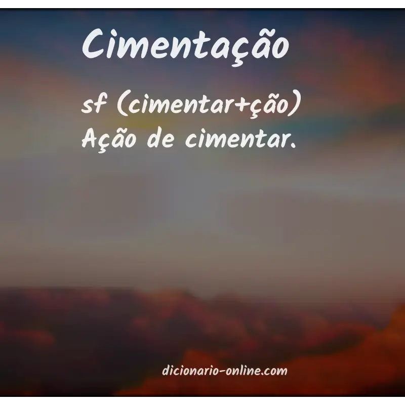 Significado de cimentação