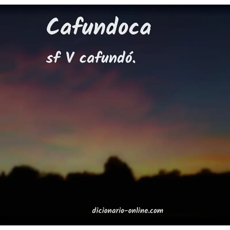 Significado de cafundoca