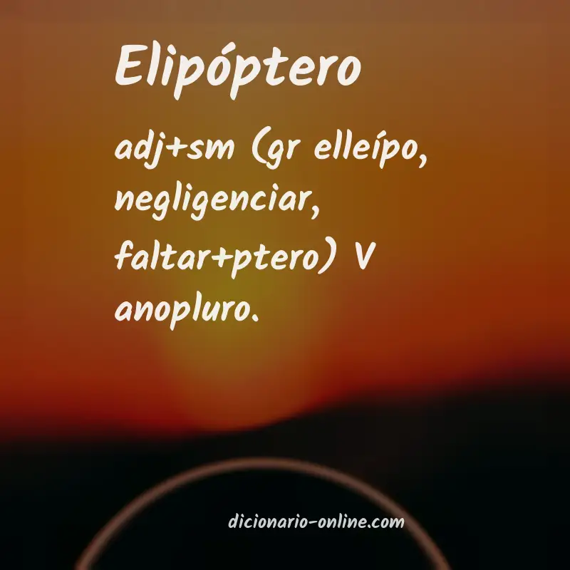 Significado de elipóptero