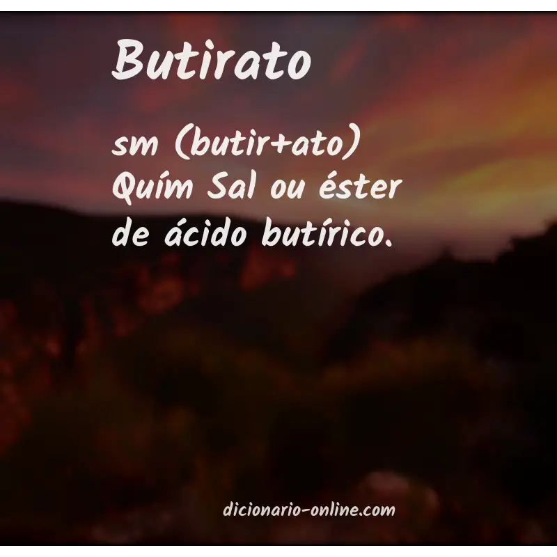 Significado de butirato