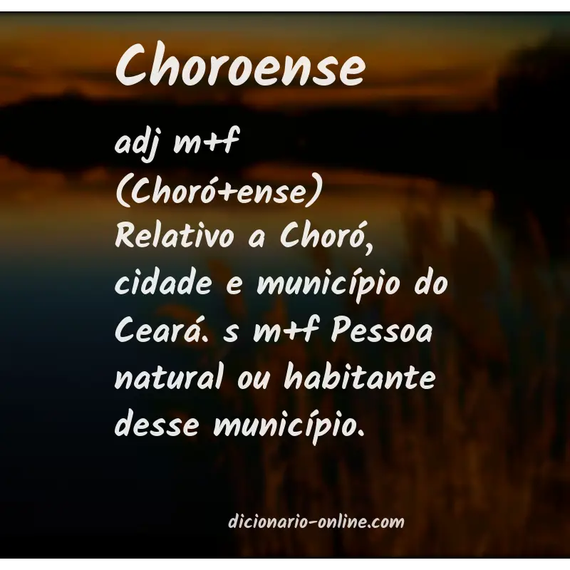 Significado de choroense