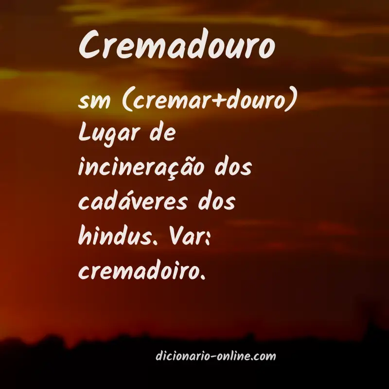 Significado de cremadouro
