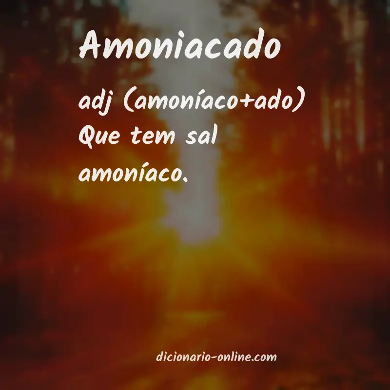 Significado de amoniacado