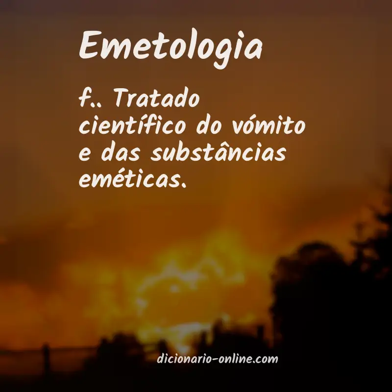 Significado de emetologia