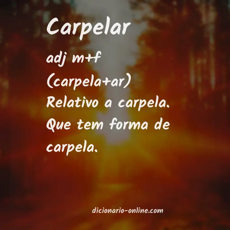 Significado de carpelar
