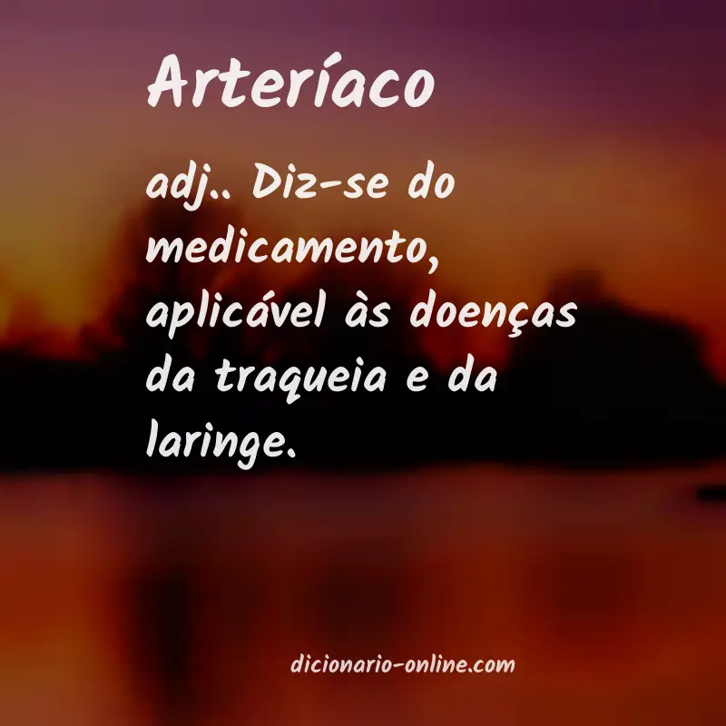 Significado de arteríaco
