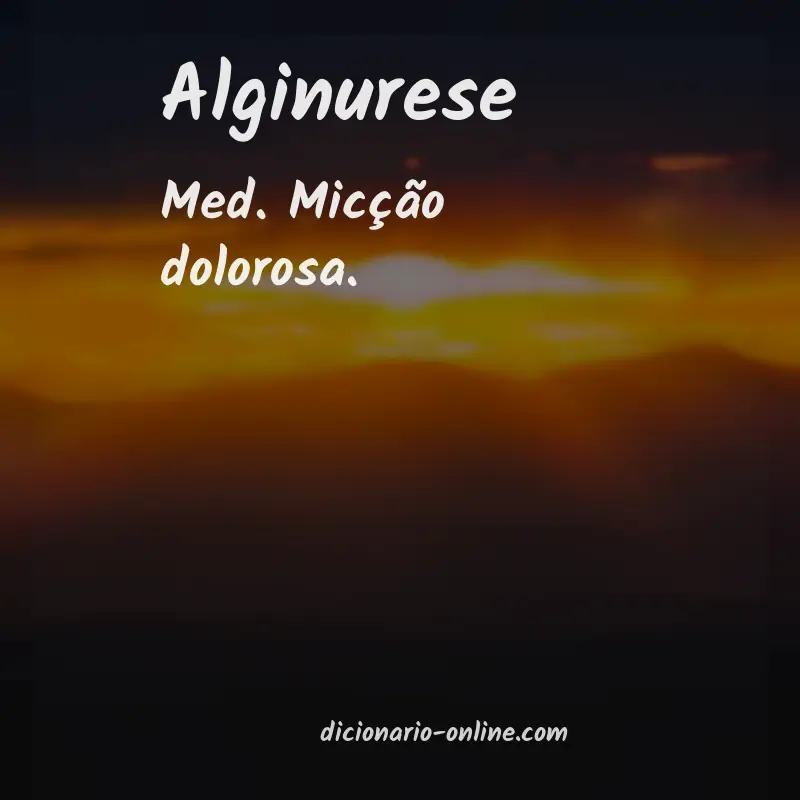 Significado de alginurese